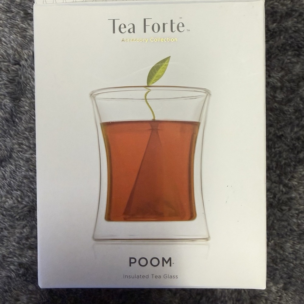 Tea Forte Poom Double Wall Glass 10 ounce‎ Cup for Hot 10 Ounces, Chalet